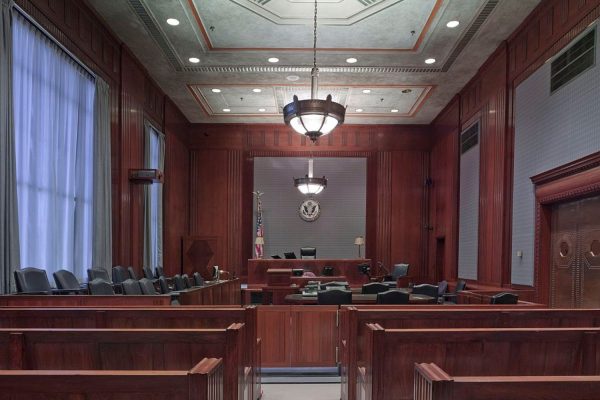 a courtroom interior