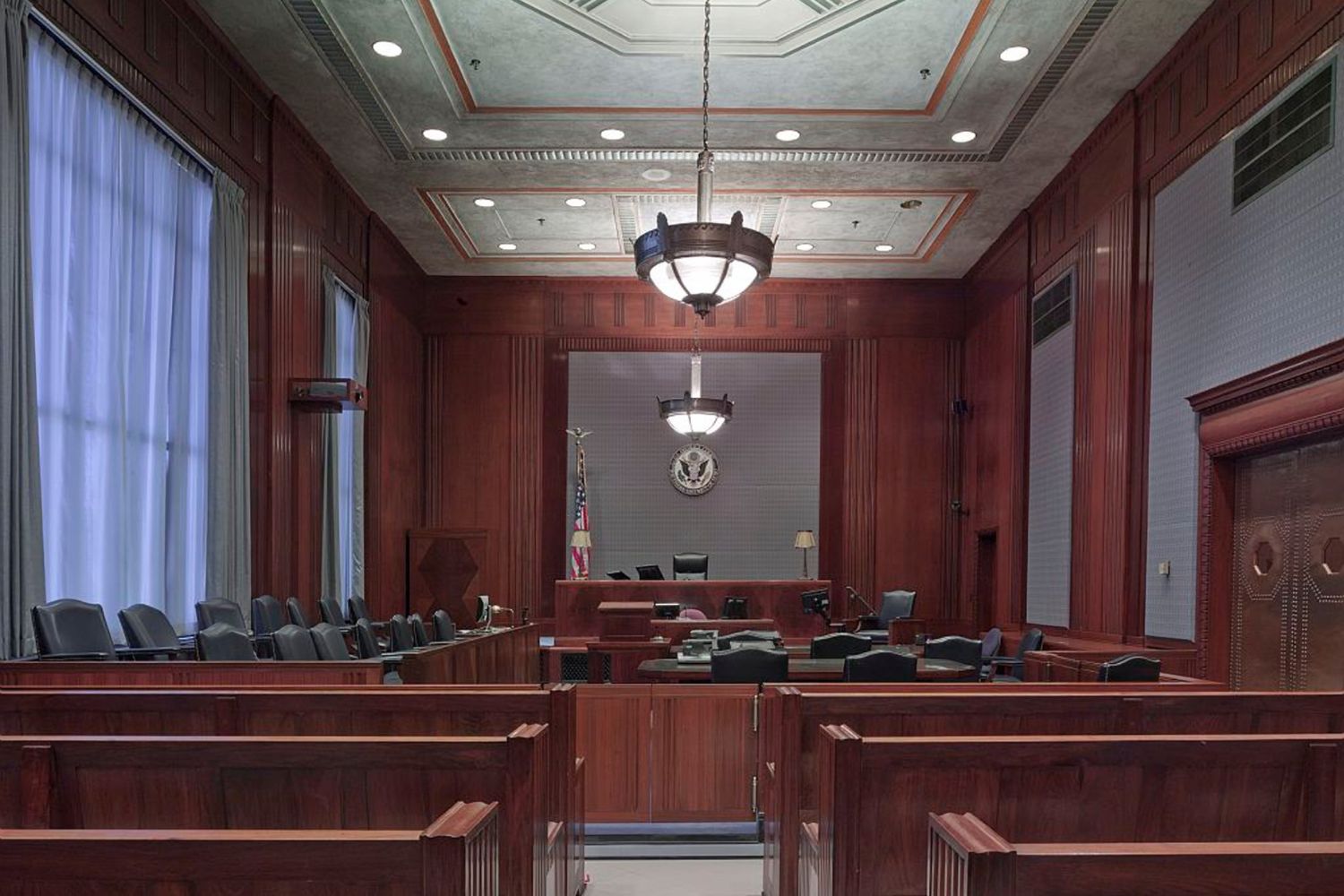 a courtroom interior