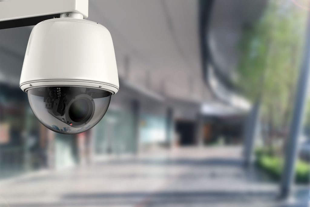 a security camera on the street