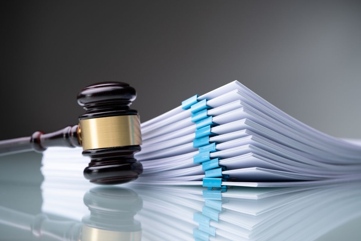 law documents and a gavel